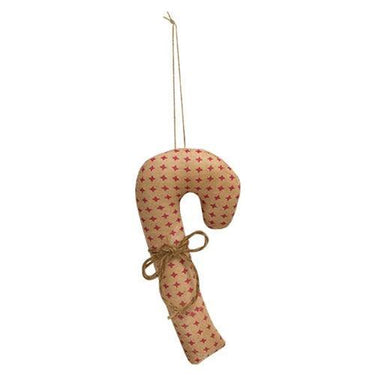 3 Set Primitive Fabric Candy Cane Ornaments - The Fox Decor